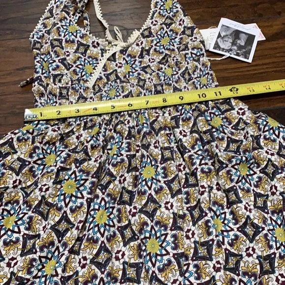 Jovovich~Hawk boho halter top tiered sundress NWT S - Picture 9 of 9